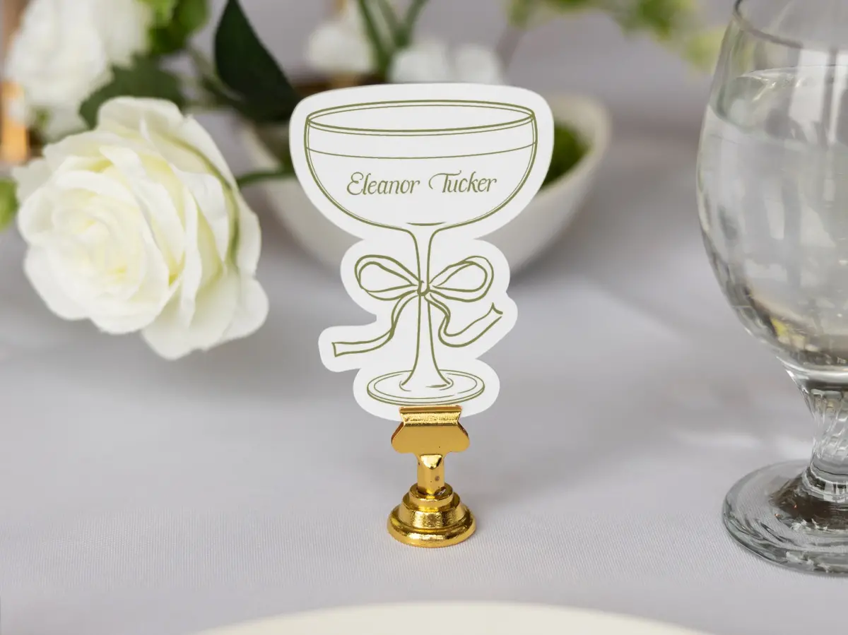 Coupe Glass Place Cards