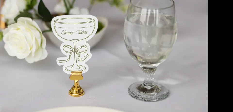 Coupe Glass Place Cards