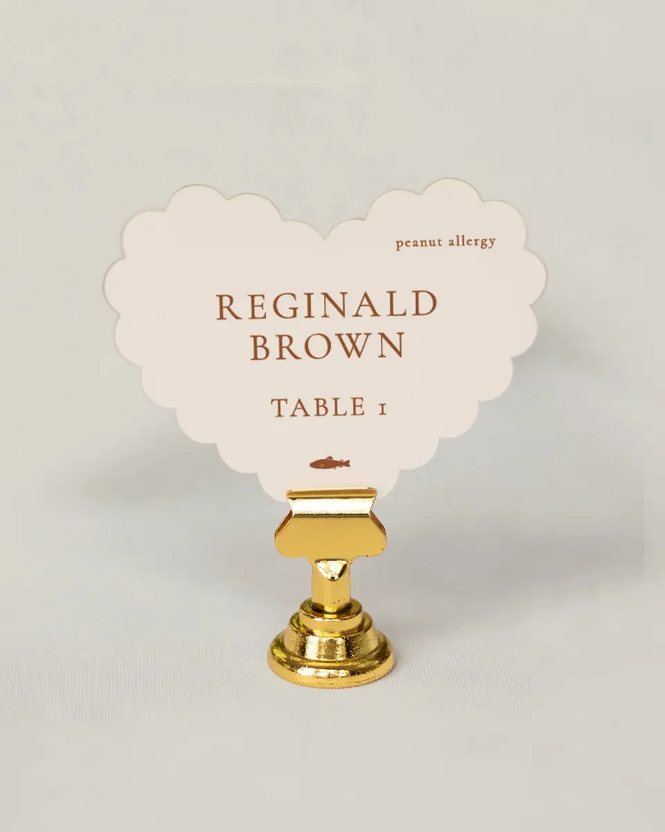 This is a 3" x 3.5" Wedding Place Card called The Kyleigh printed in full color on Premium Smooth paper