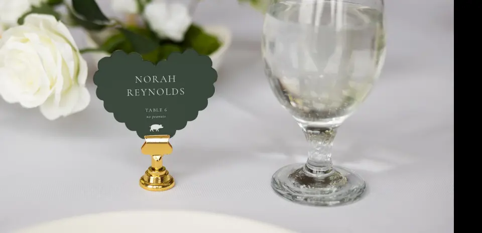 Heart Place Cards