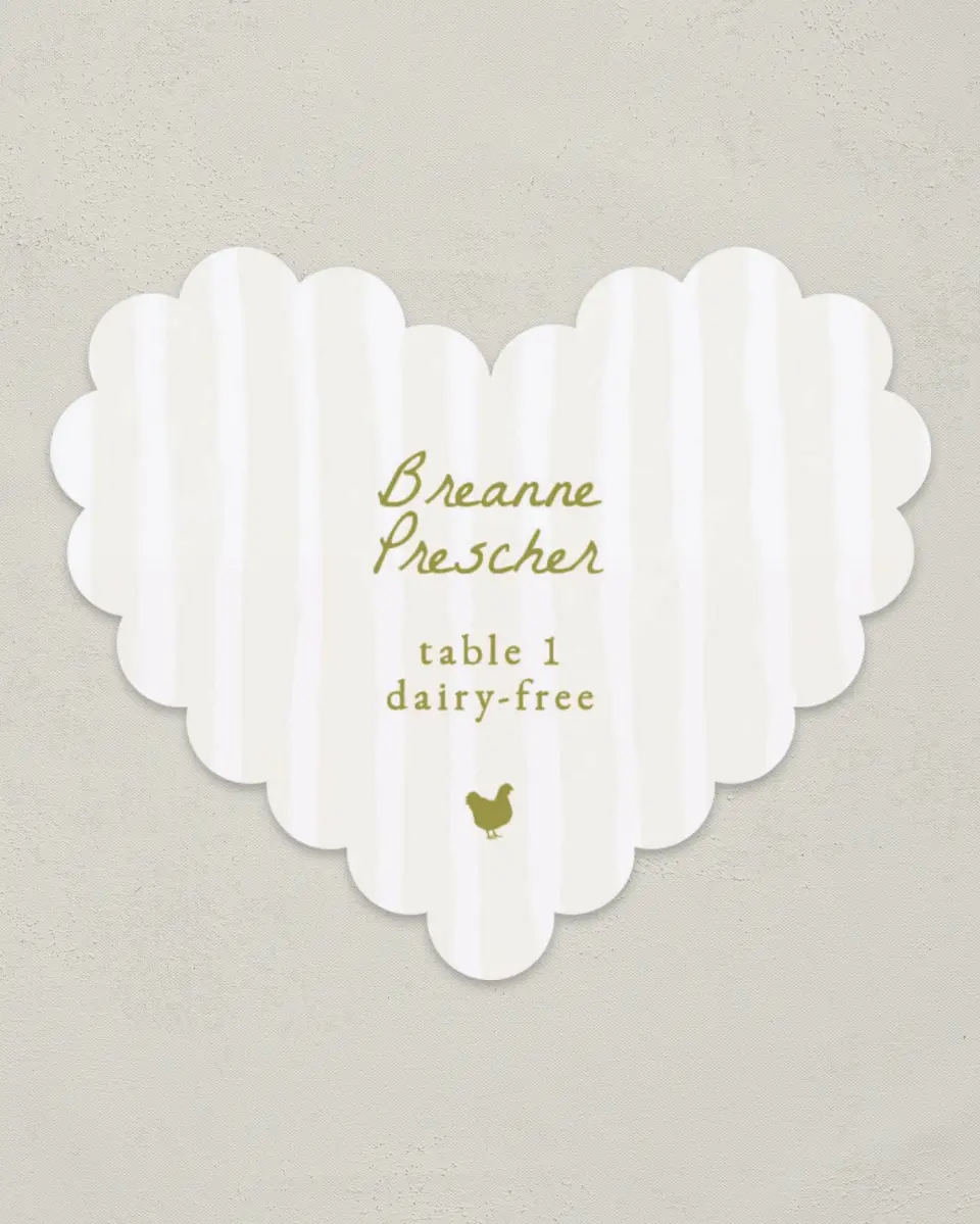 This is a 3" x 3.5" Wedding Place Card called Positano Daydream printed in full color on Premium Smooth paper
