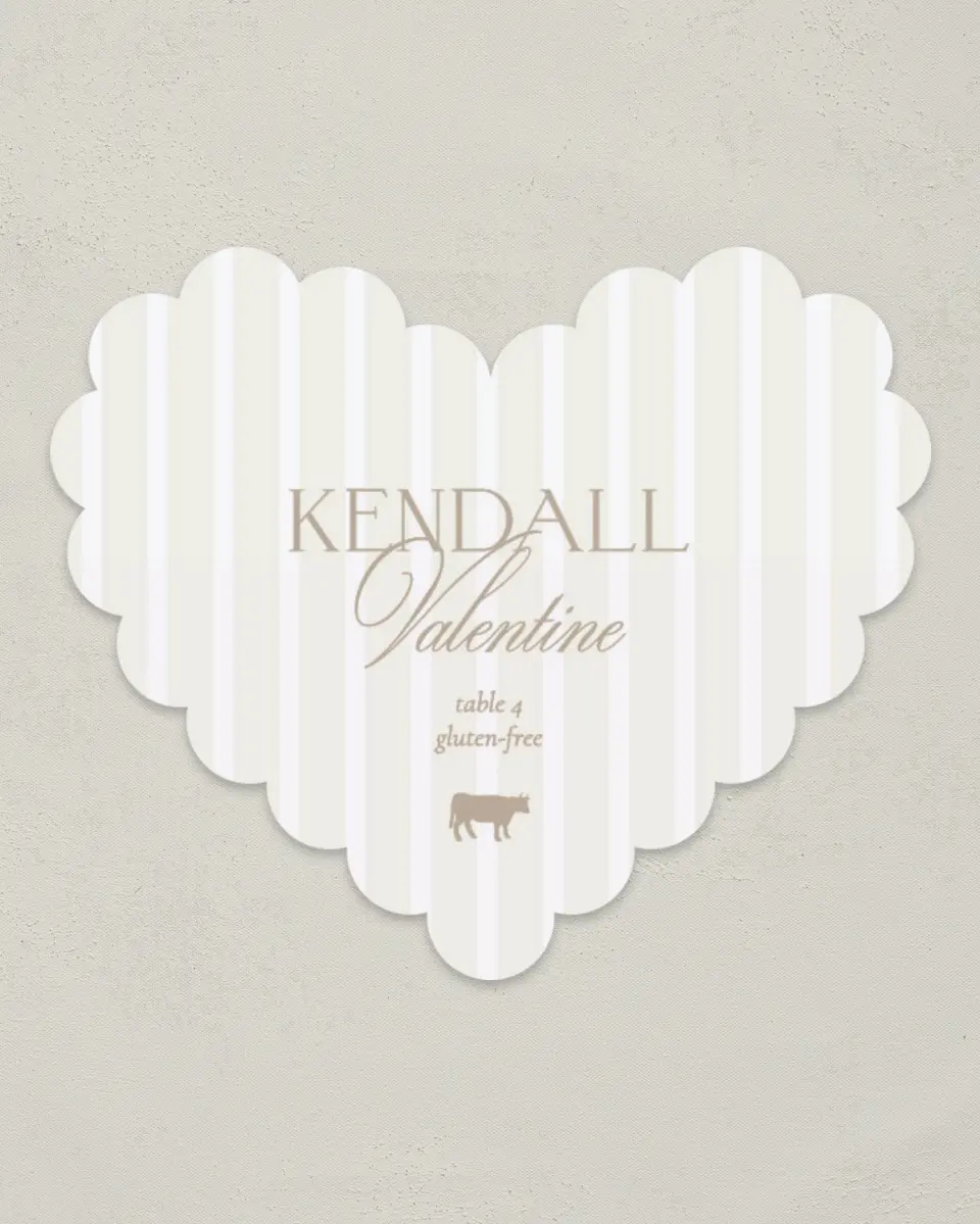 This is a 3" x 3.5" Wedding Place Card called Kensington printed in full color on Premium Smooth paper