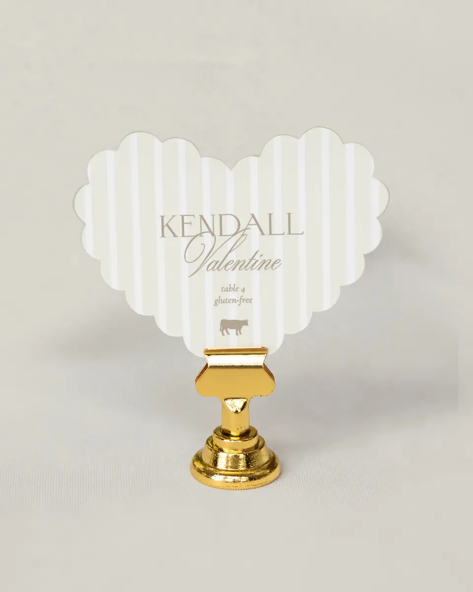This is a 3" x 3.5" Wedding Place Card called Kensington printed in full color on Premium Smooth paper