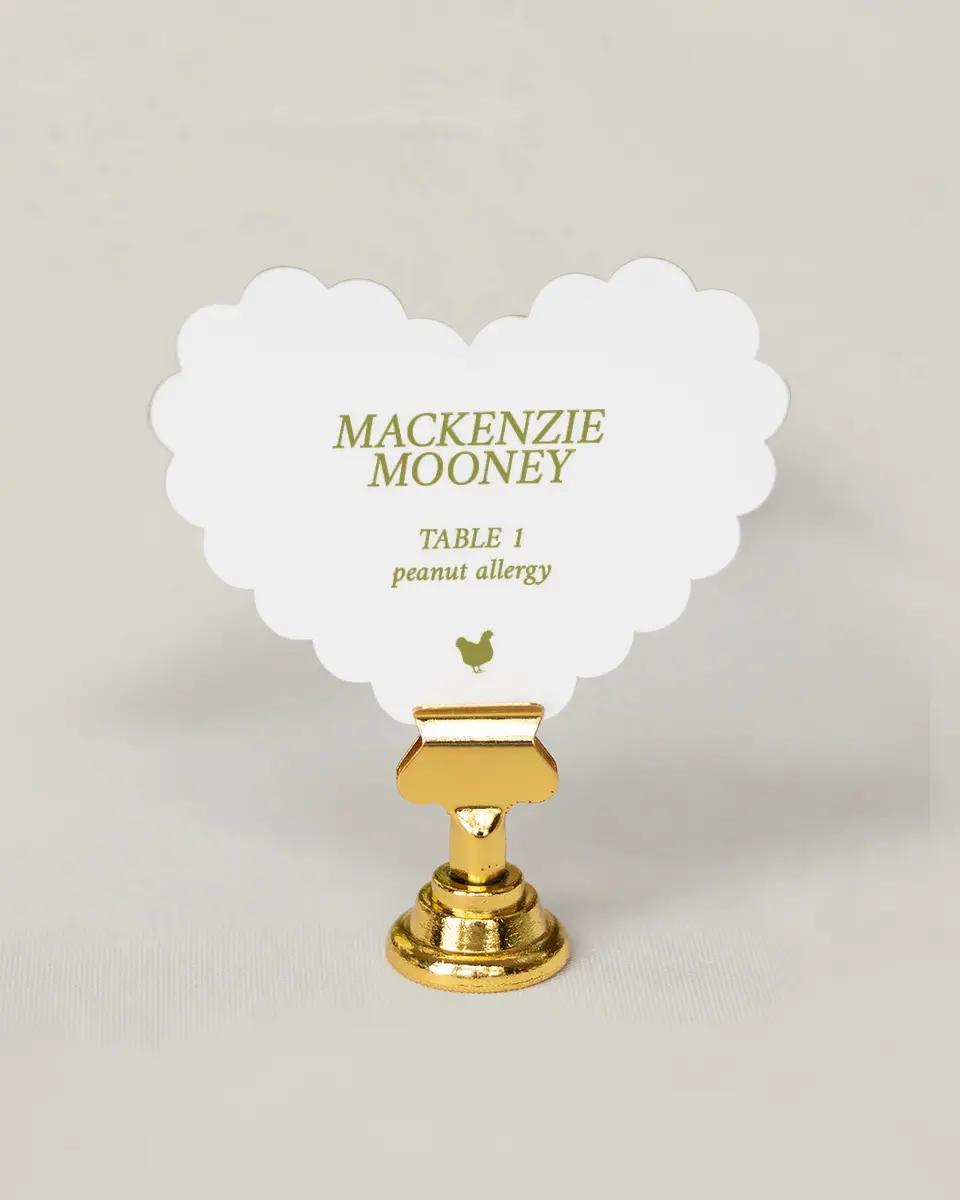This is a 3" x 3.5" Wedding Place Card called Paradise in Bloom printed in full color on Premium Smooth paper
