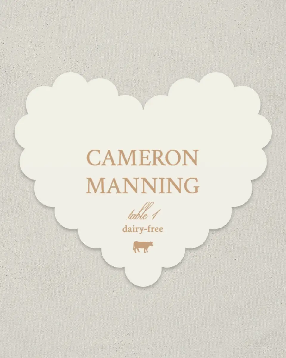 This is a 3" x 3.5" Wedding Place Card called Beaded Veil printed in full color on Premium Smooth paper