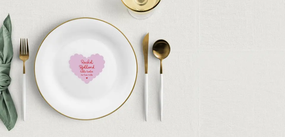 Heart Place Cards