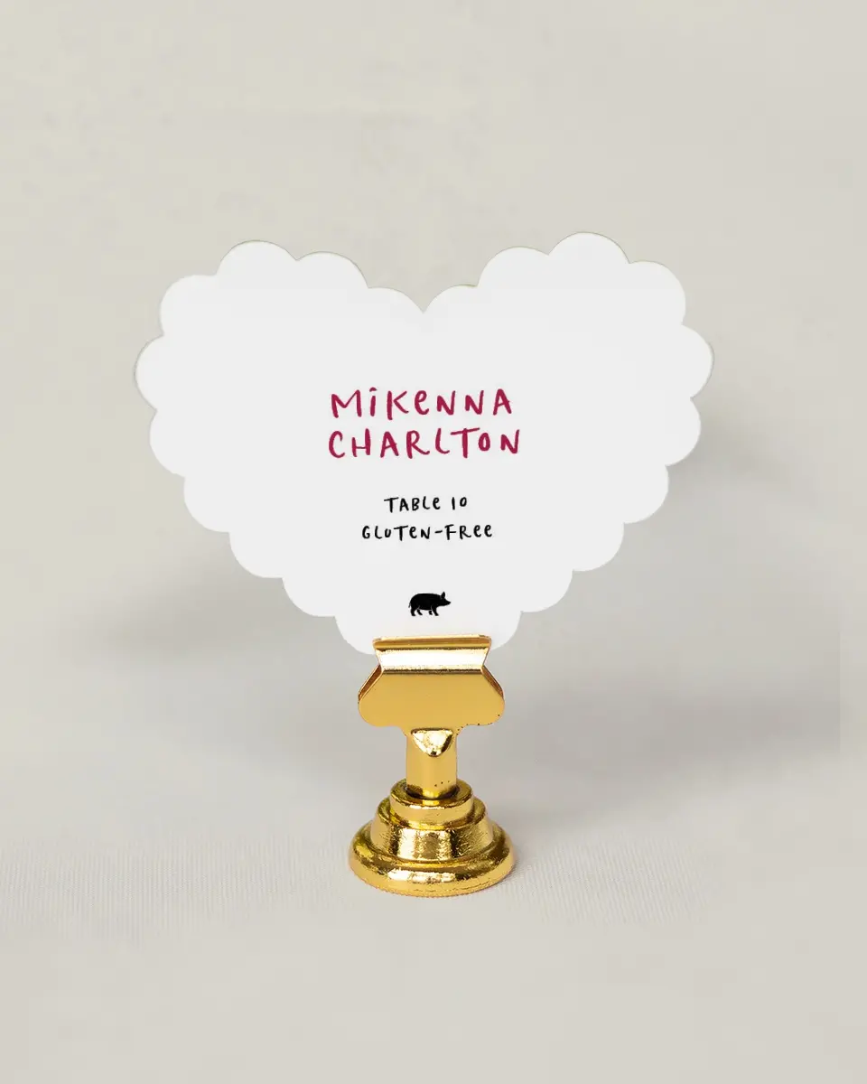 This is a 3" x 3.5" Wedding Place Card called Love Dove printed in full color on Premium Smooth paper