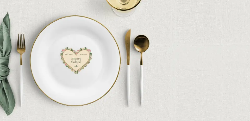 Heart Place Cards