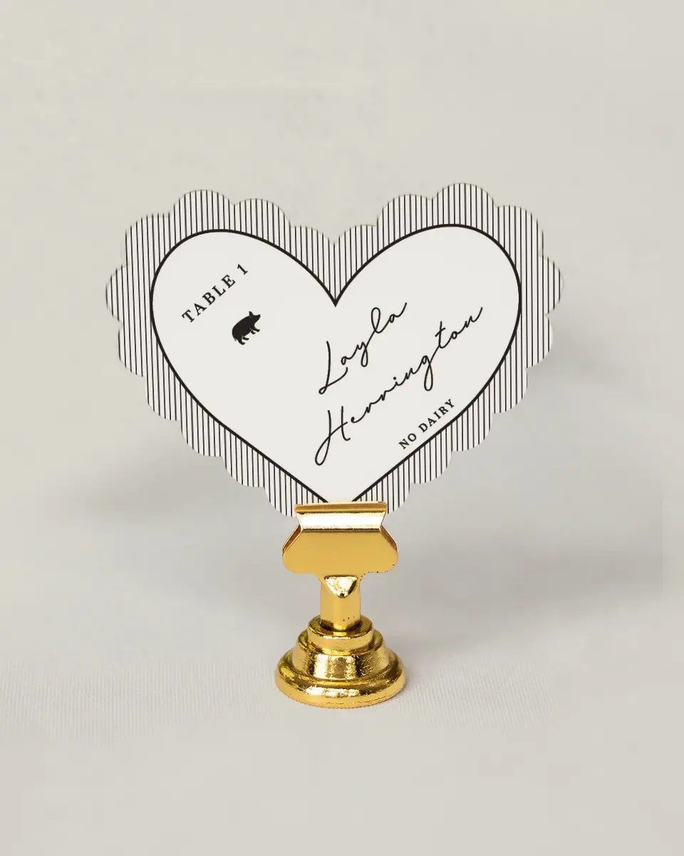 This is a 3" x 3.5" Wedding Place Card called Opulent Endearment printed in full color on Premium Smooth paper