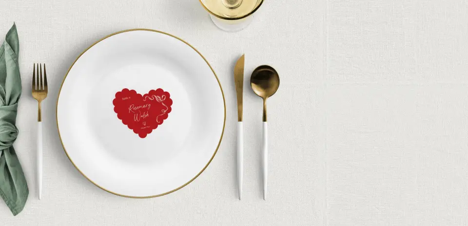 Heart Place Cards