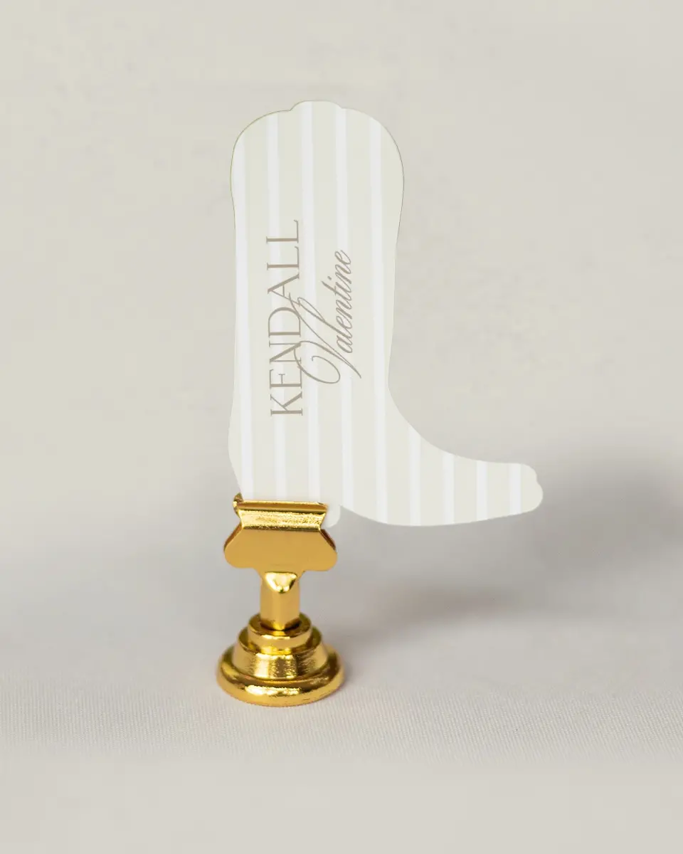 This is a 2.5" x 3.5" Wedding Place Card called Kensington printed in full color on Premium Smooth paper