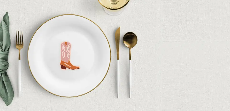 Cowboy Boot Place Cards
