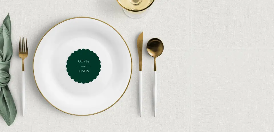 Scalloped Circle Place Cards