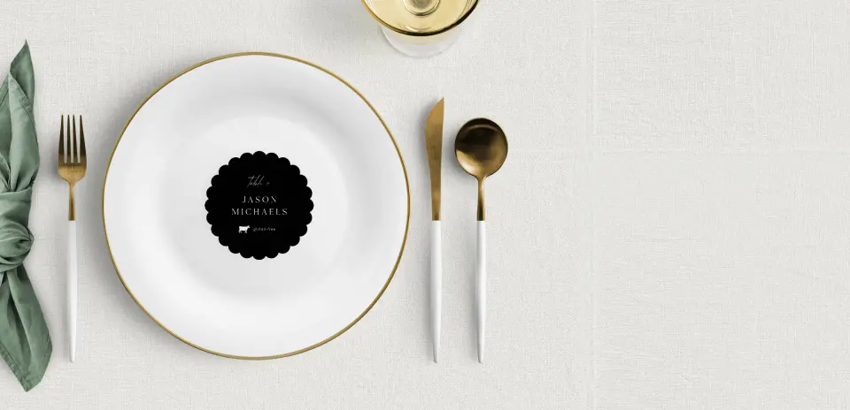 Scalloped Circle Place Cards