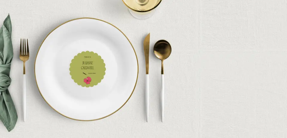 Scalloped Circle Place Cards