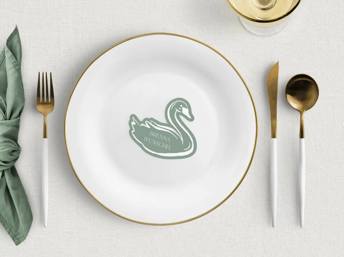 Swan Place Cards