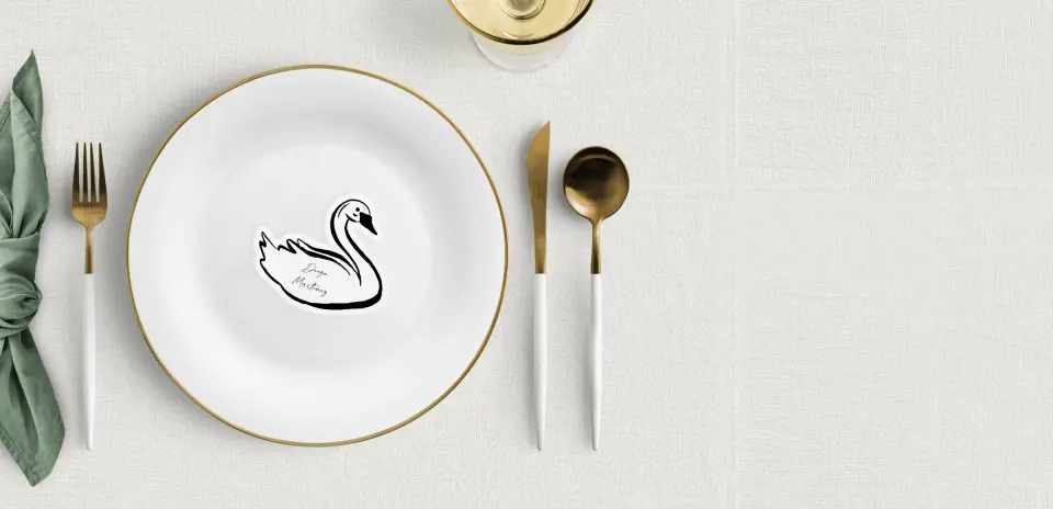 Swan Place Cards