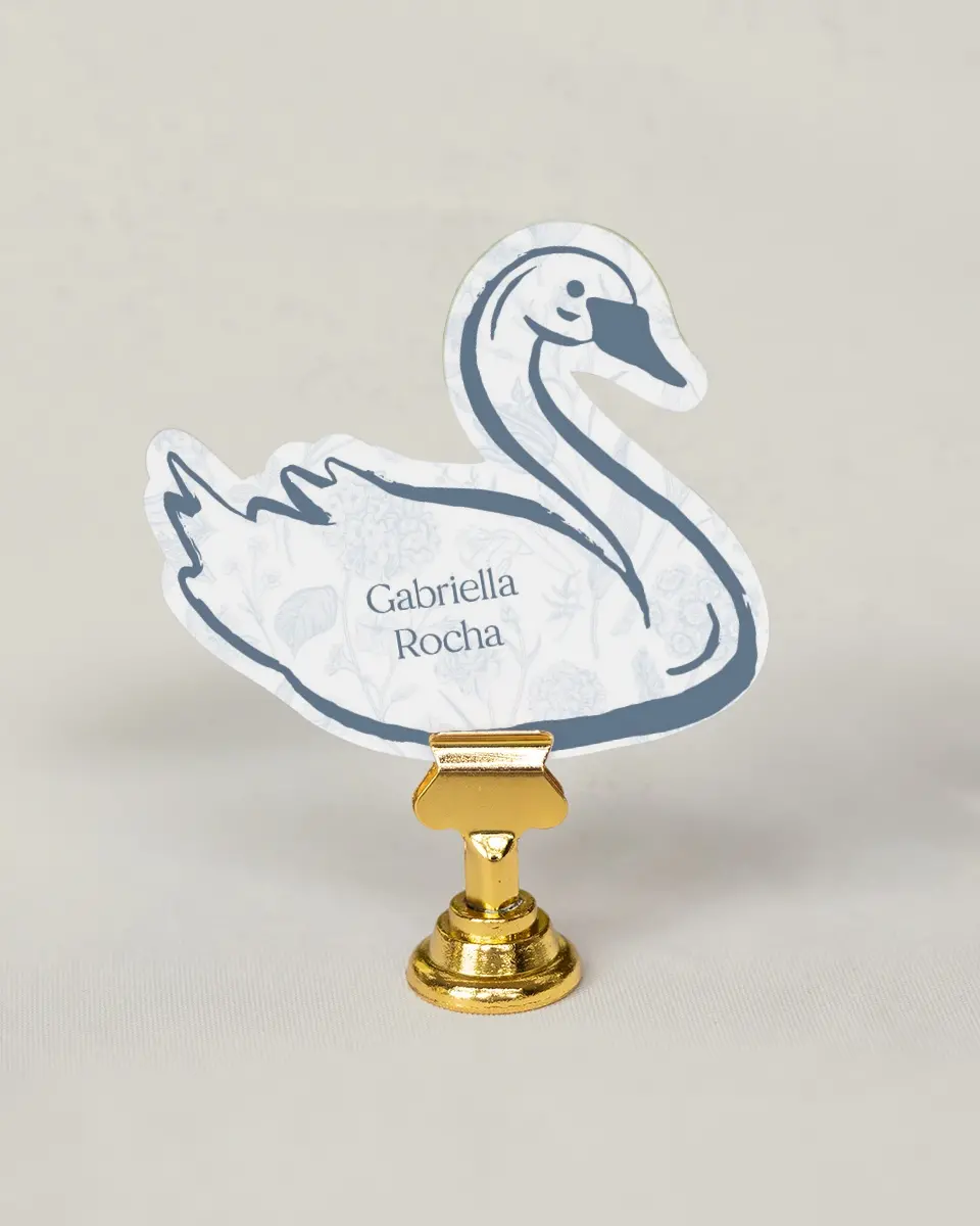 This is a 3.25" x 3.5" Wedding Place Card called The Gabriella printed in full color on Premium Smooth paper