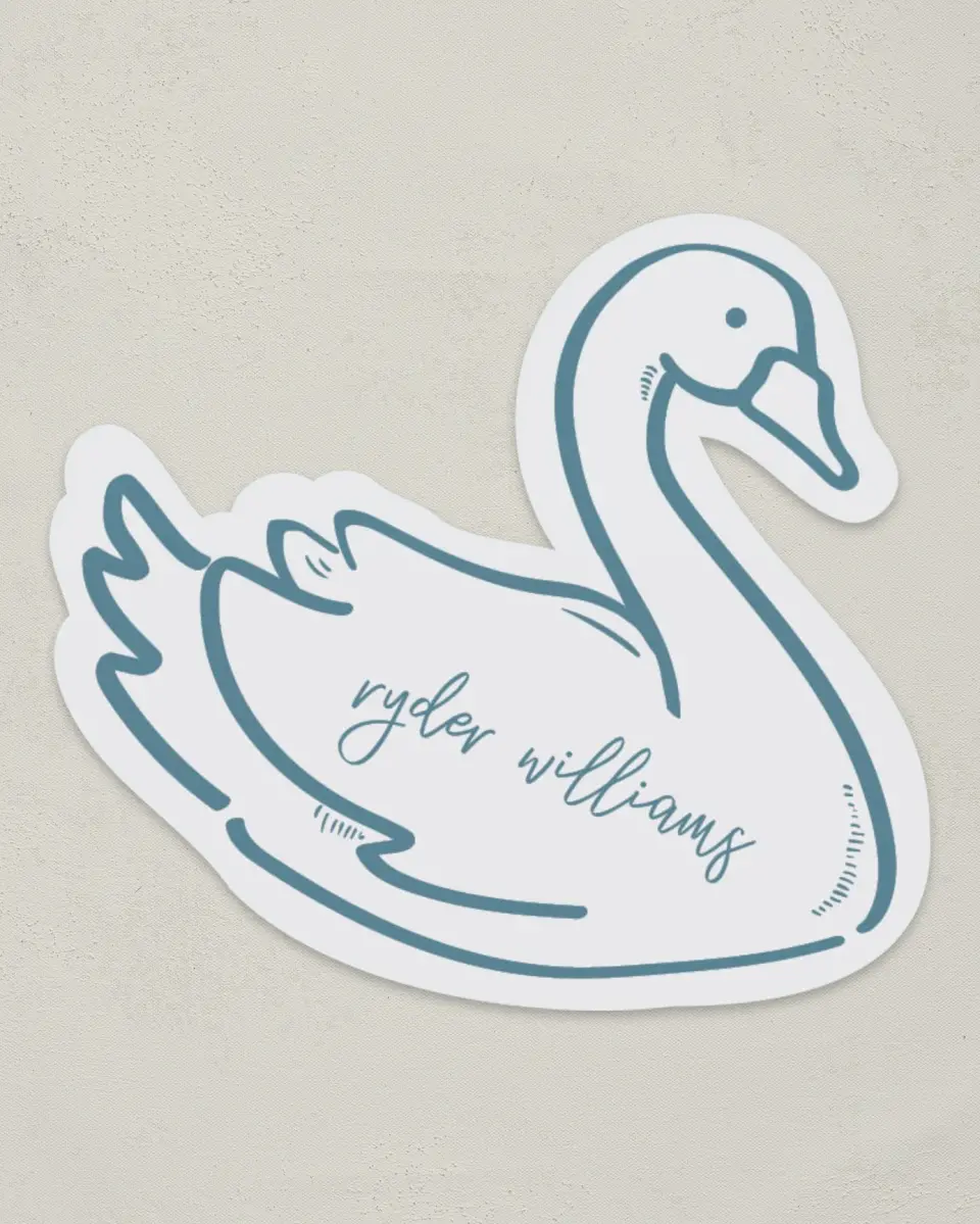 This is a 3.25" x 3.5" Wedding Place Card called I Hear Wedding Shells printed in full color on Premium Smooth paper