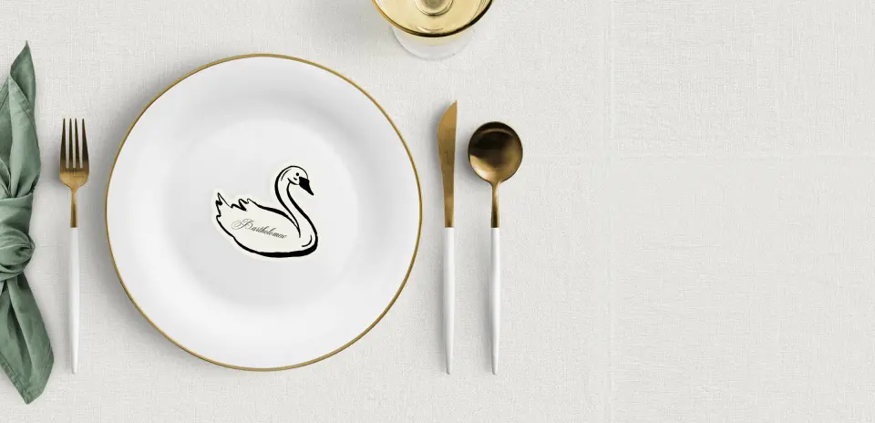Swan Place Cards