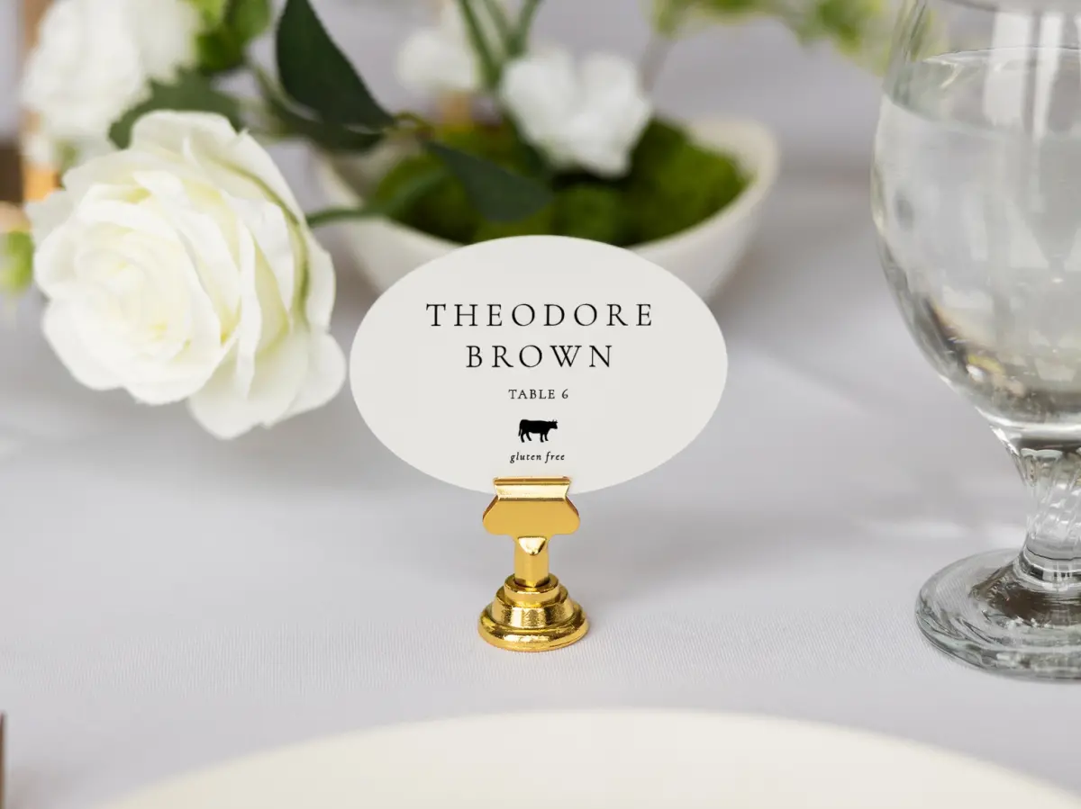 Oval Place Cards