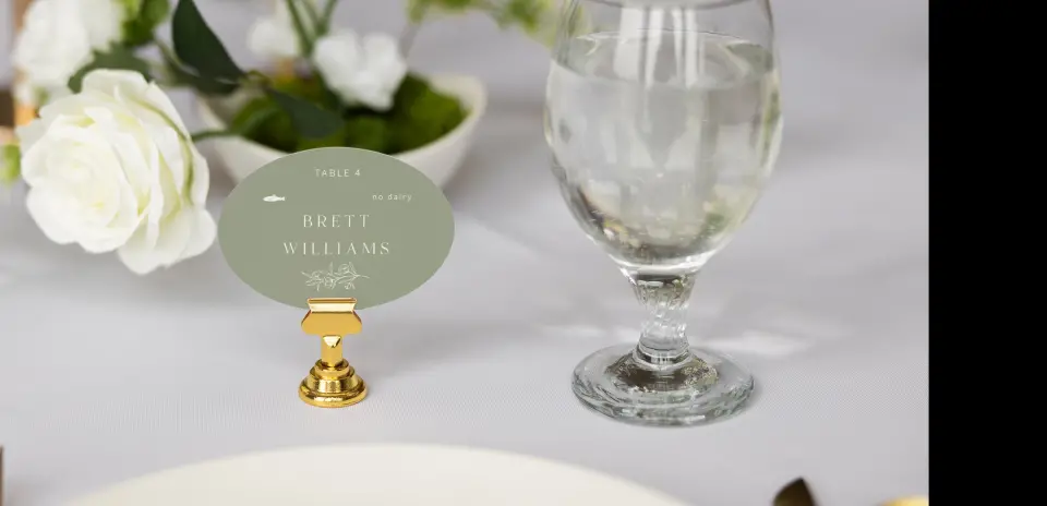 Oval Place Cards