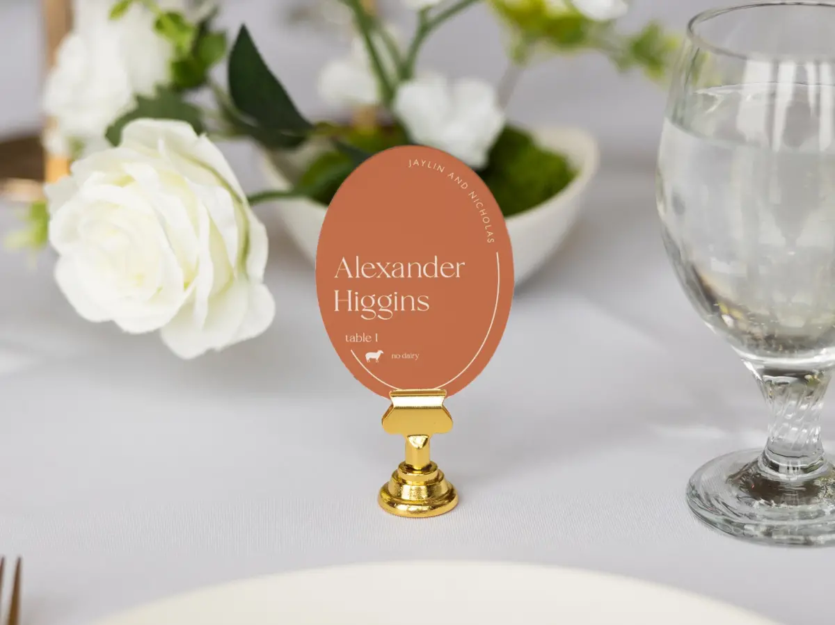 Oval Place Cards