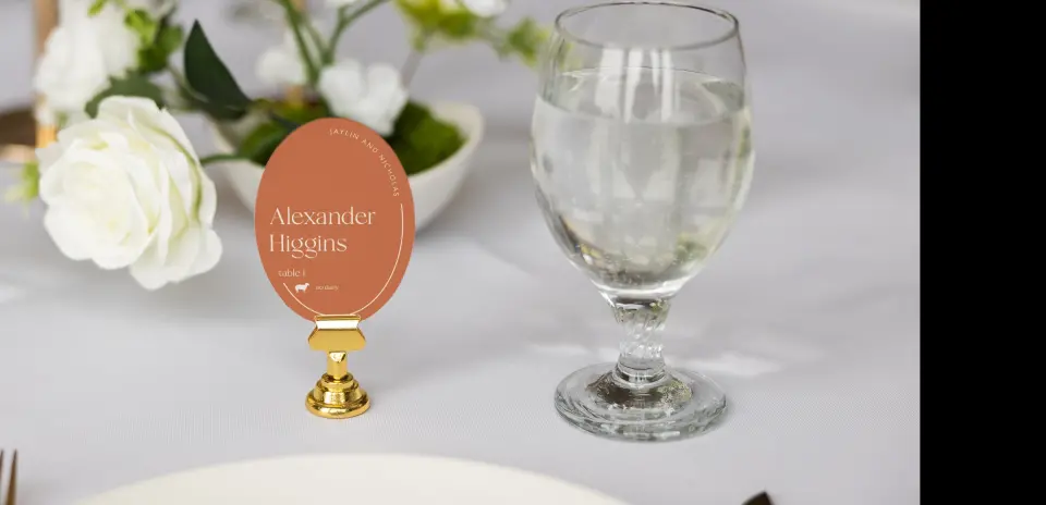 Oval Place Cards
