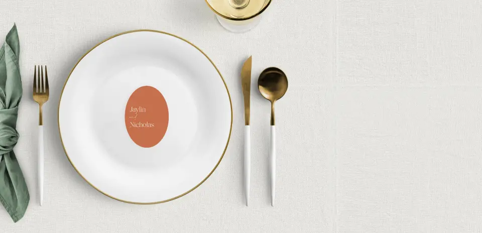 Oval Place Cards