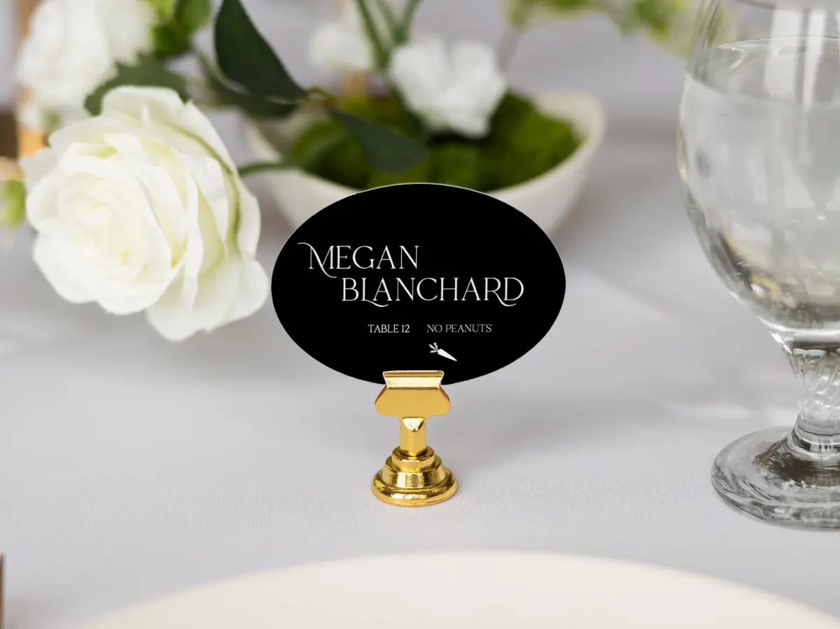 Oval Place Cards