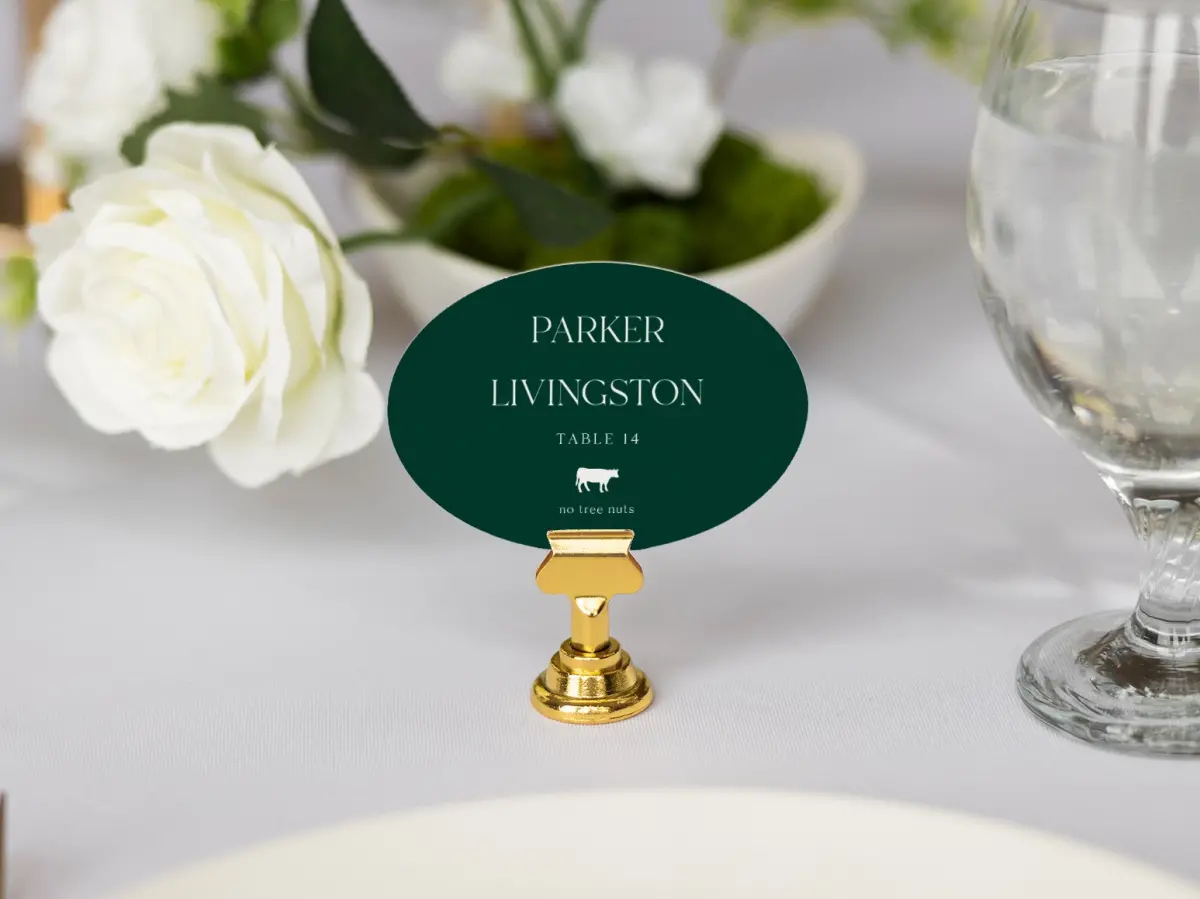 Oval Place Cards