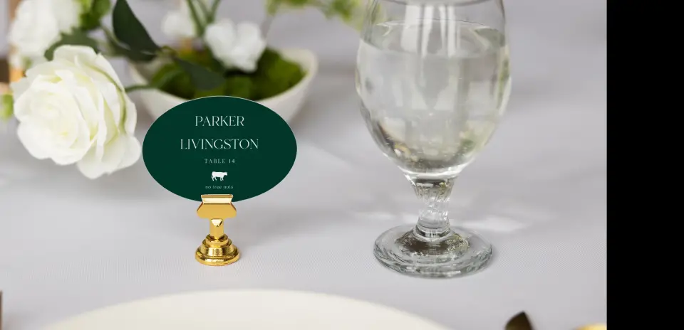 Oval Place Cards