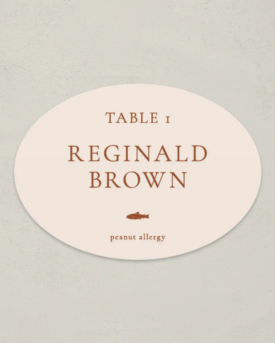 This is a 2.5" x 3.5" Wedding Place Card called The Kyleigh printed in full color on Premium Smooth paper