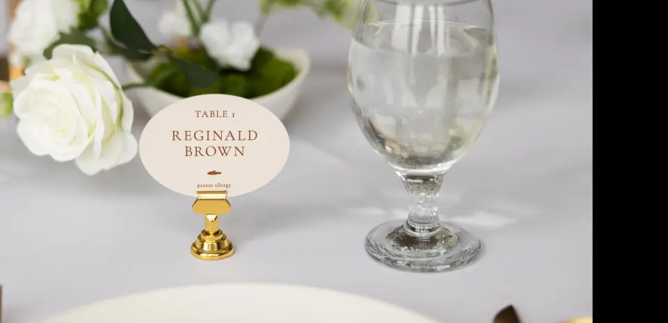 Oval Place Cards