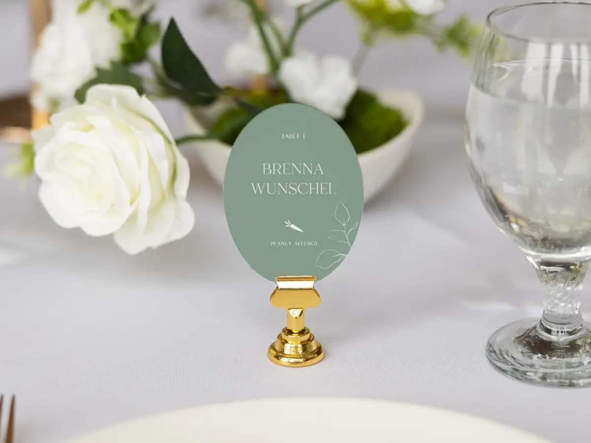 Oval Place Cards