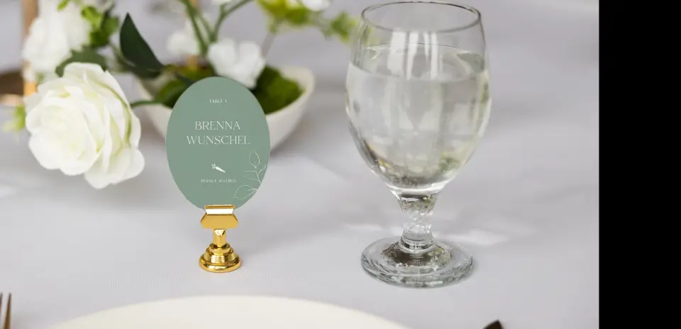 Oval Place Cards