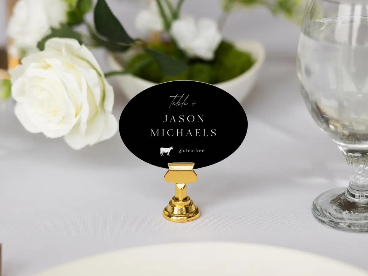Oval Place Cards