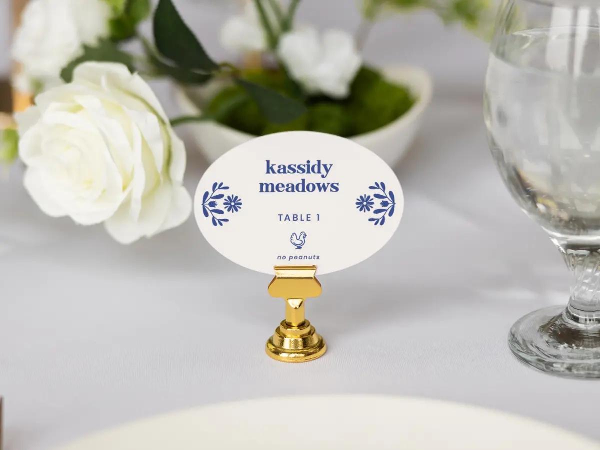 Oval Place Cards