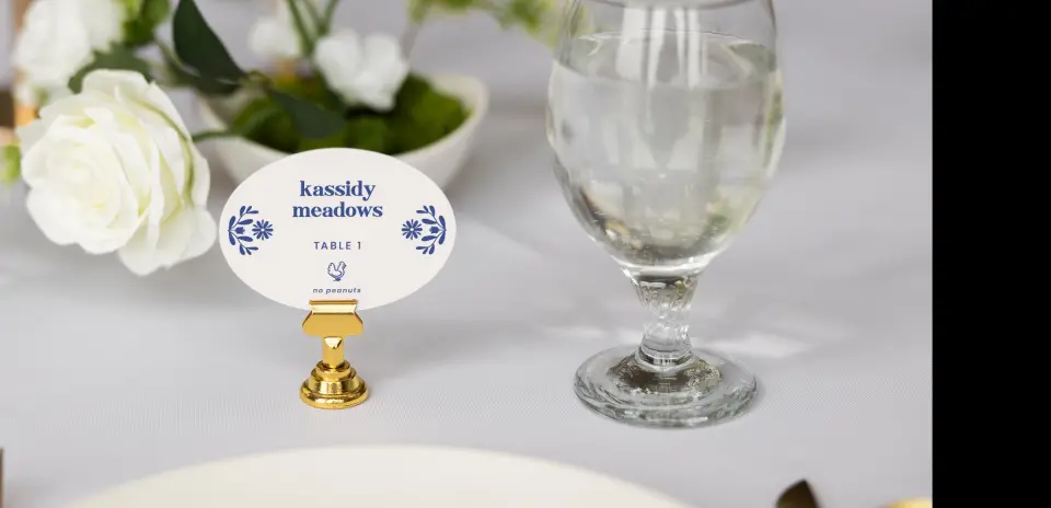 Oval Place Cards