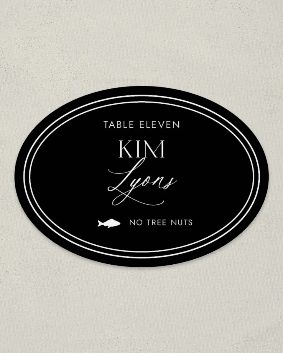 This is a 2.5" x 3.5" Wedding Place Card called Passionate Arch printed in full color on Premium Smooth paper