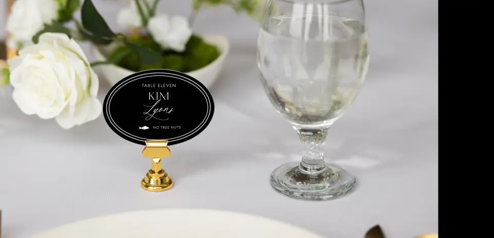Oval Place Cards