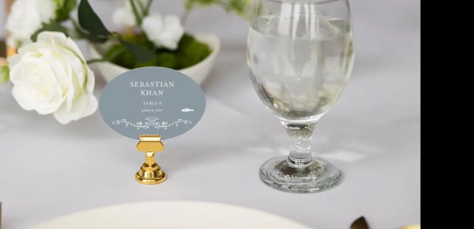 Oval Place Cards