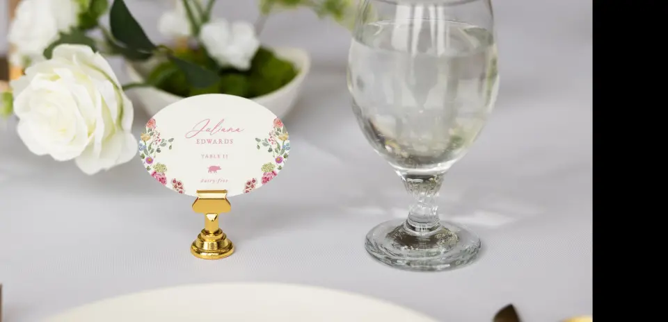 Oval Place Cards