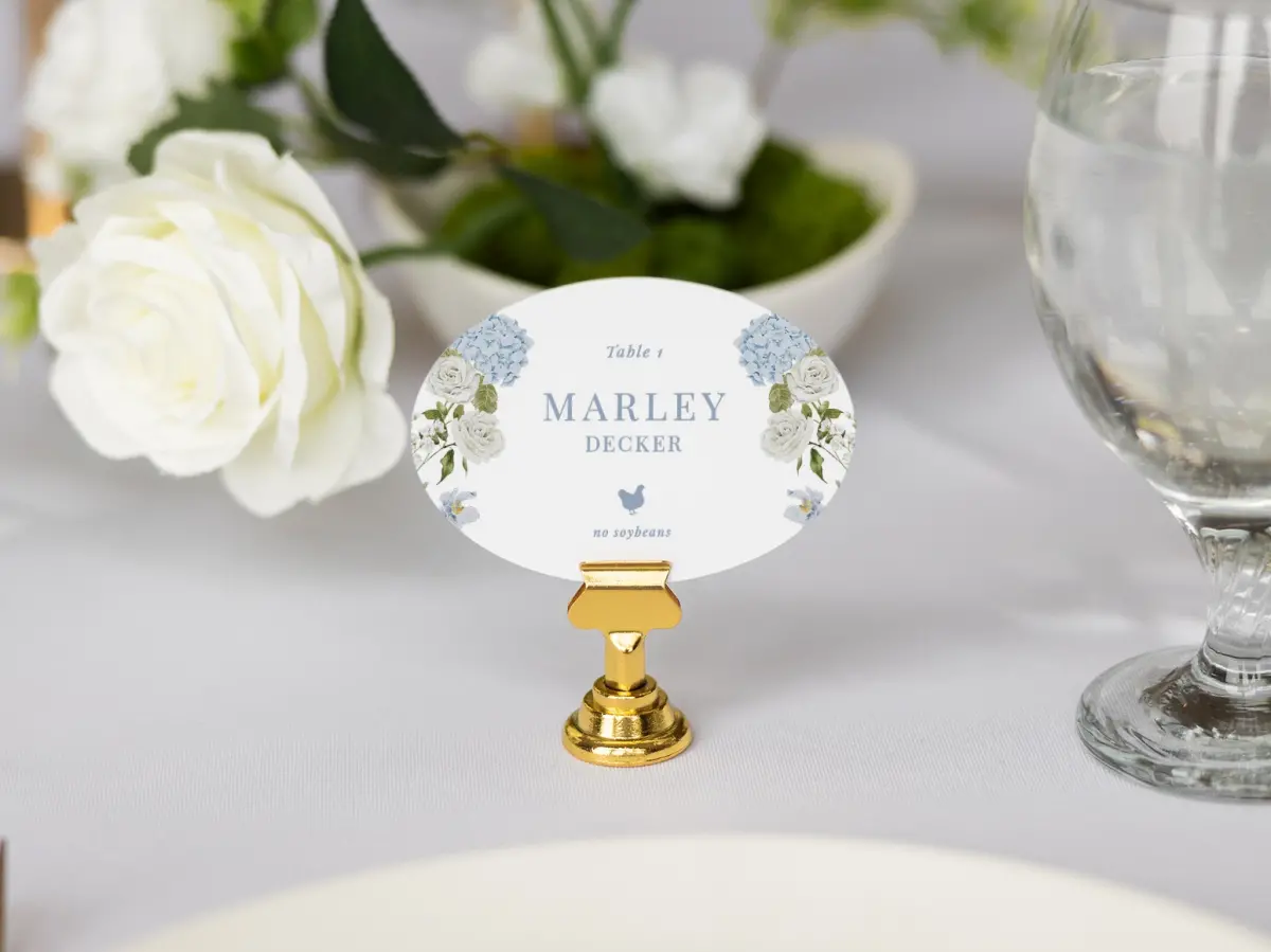Oval Place Cards