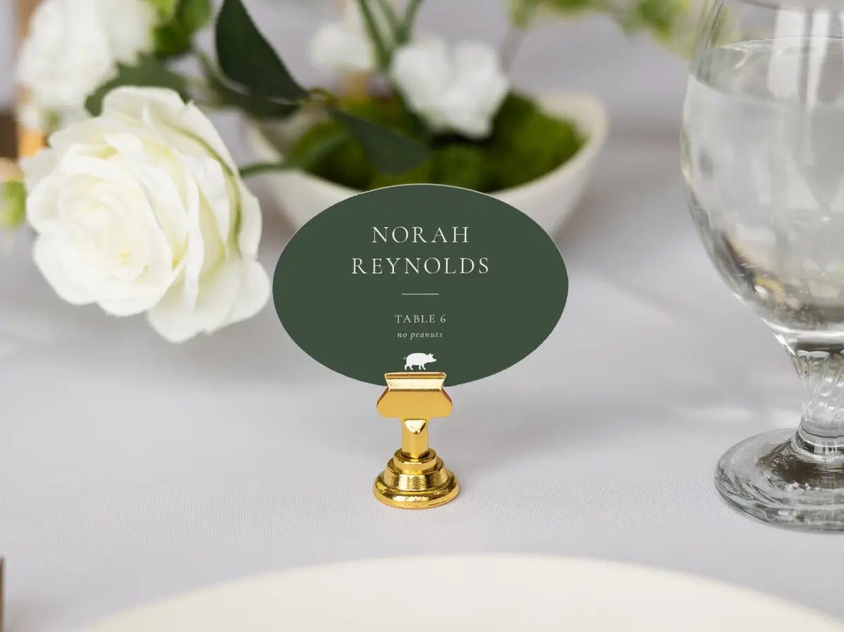 Oval Place Cards