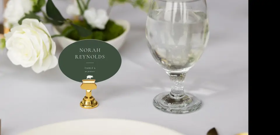 Oval Place Cards