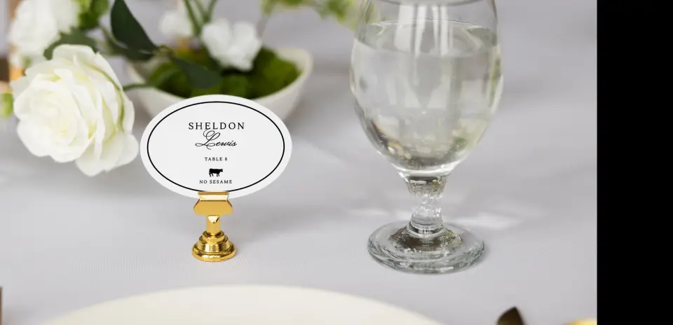 Oval Place Cards