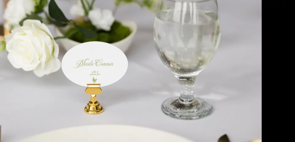 Oval Place Cards