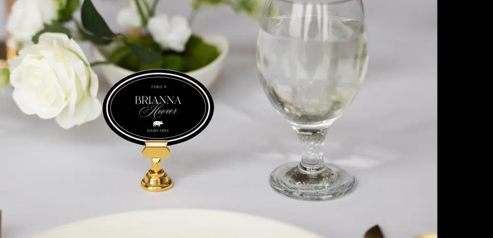 Oval Place Cards