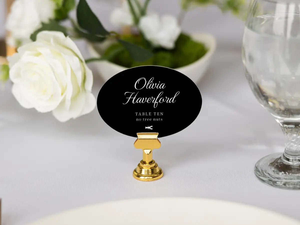 Oval Place Cards